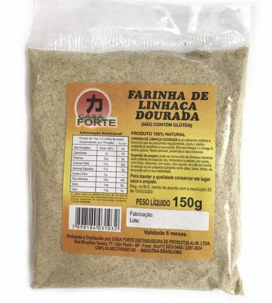 FARINHA DE LINHAÇA DOURADA CASA FORTE 150g
