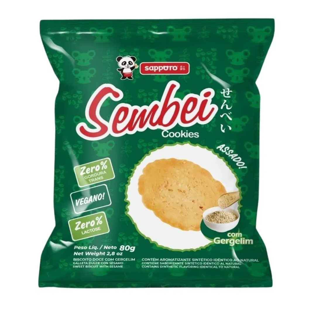 Sapporo Sembei Cookies com Gergelim 80g