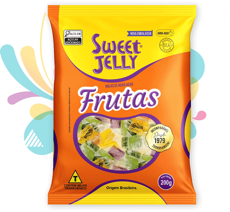 Balas de Agar-Agar Frutas - Sweet Jelly 200g