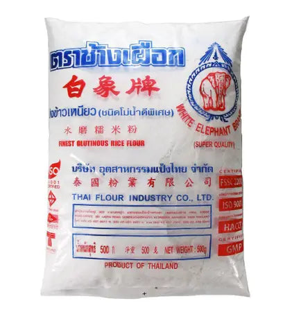 FARINHA DE ARROZ GLUTINOSO WHITE ELEPHANT 500G