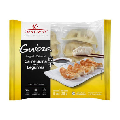 Guioza Longway de Carne Suína com Legumes 240g 10 unidades // Entrega restrita a região metropolitana de São Paulo