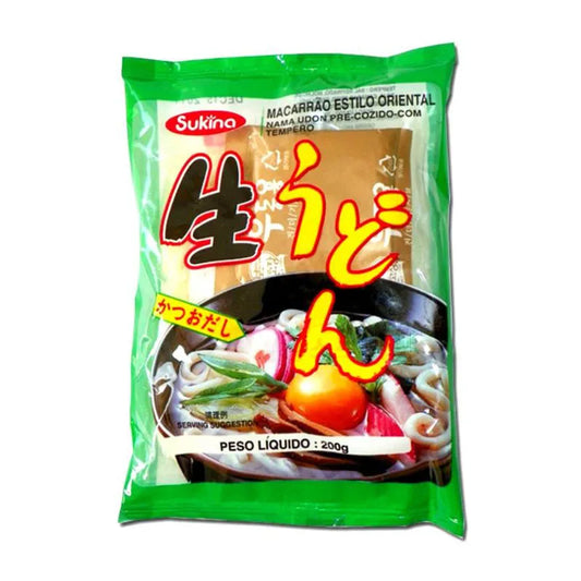 Macarrão Oriental Nama Udon Pré Cozido COM Tempero Sukina 200g