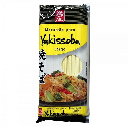 Macarrão para Yakissoba Largo – Alfa 500g