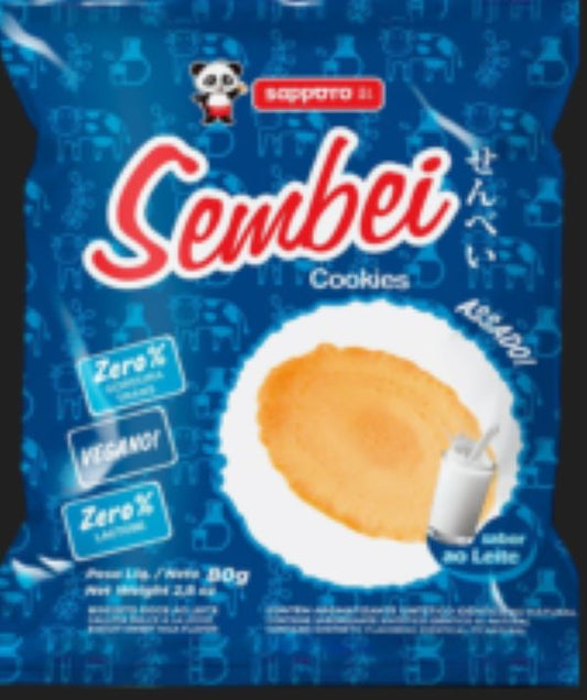Sapporo Sembei Cookies - sabor ao Leite - 80g