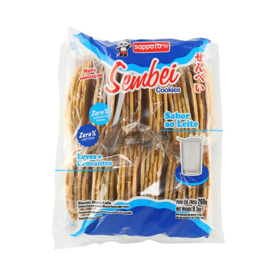 Sapporo Sembei sabor Leite 260g