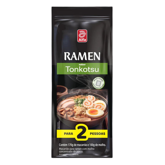 Macarrão Ramen Sabor Tonkotsu - Instantâneos - 170g macarrão + 100 g molho