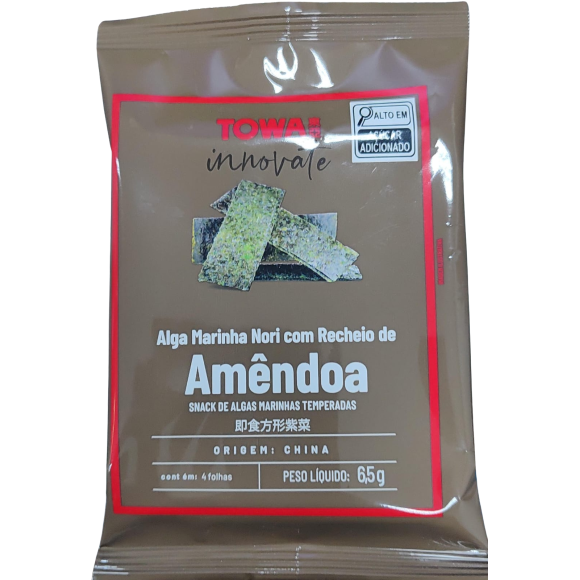 Snack de Algas Marinhas Temperadas com recheio de Amêndoa - 6,5g