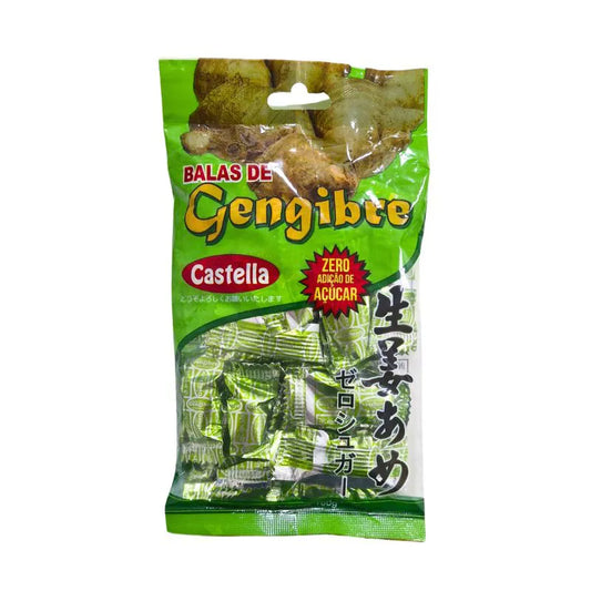 Balas de Gengibre Sem Adicao de Açucar - Castella 100g