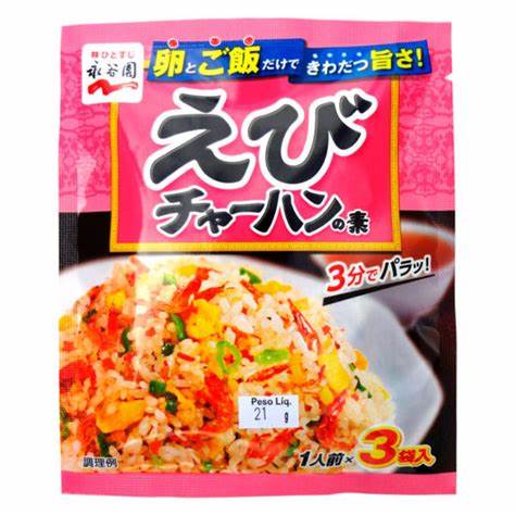 Tempero para Arroz - Chahan Ebi 3p x 7g - Nagatanien 21g