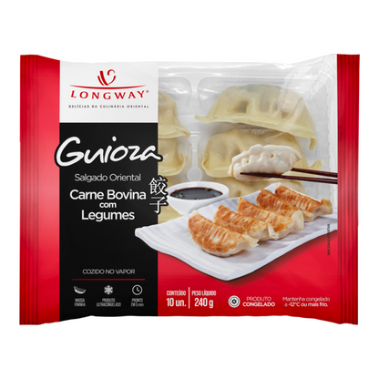 Guioza Logway de Carne Bovina com Legumes 240g 10 unidades // Entrega restrita a região metropolitana de São Paulo