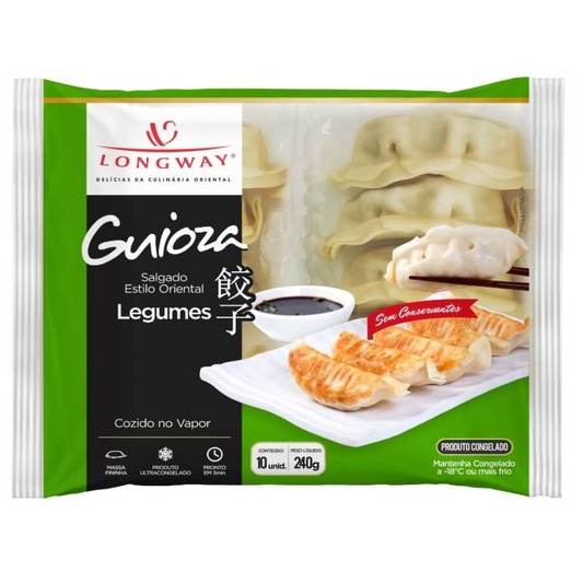 Guioza Logway de Legumes 240g 10 unidades // Entrega restrita a região metropolitana de São Paulo