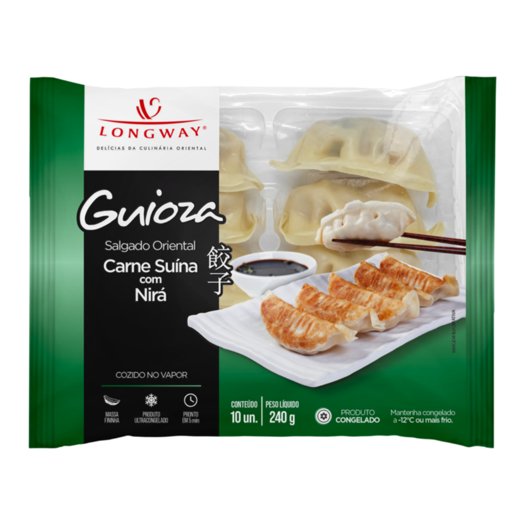 Guioza Logway de Carne Suína com Nirá 240g 10 unidades // Entrega restrita a região metropolitana de São Paulo