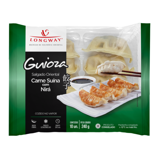 Guioza Logway de Carne Suína com Nirá 240g 10 unidades // Entrega restrita a região metropolitana de São Paulo