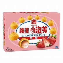 IMei Biscoito Folhado Recheio Morango - Strawberry Puff 57g
