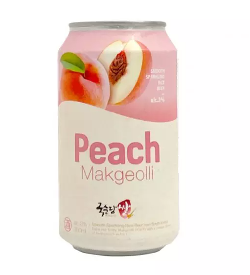 Coquetel Alcoólico Gaseificado Makgeolli sabor Pêssego 350ml