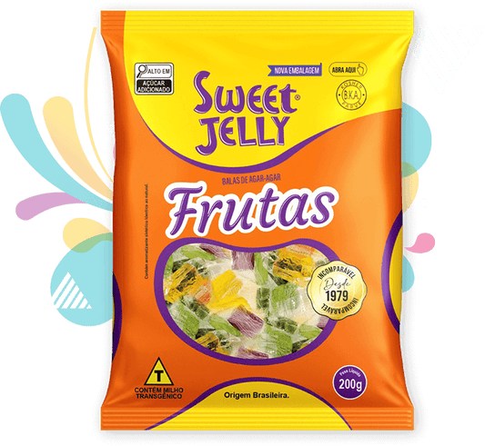 Balas de Agar-Agar Frutas - Sweet Jelly 200g